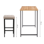 Обеденный стол Woodville Дилан Лофт 120х40х90 дуб крафт золотой