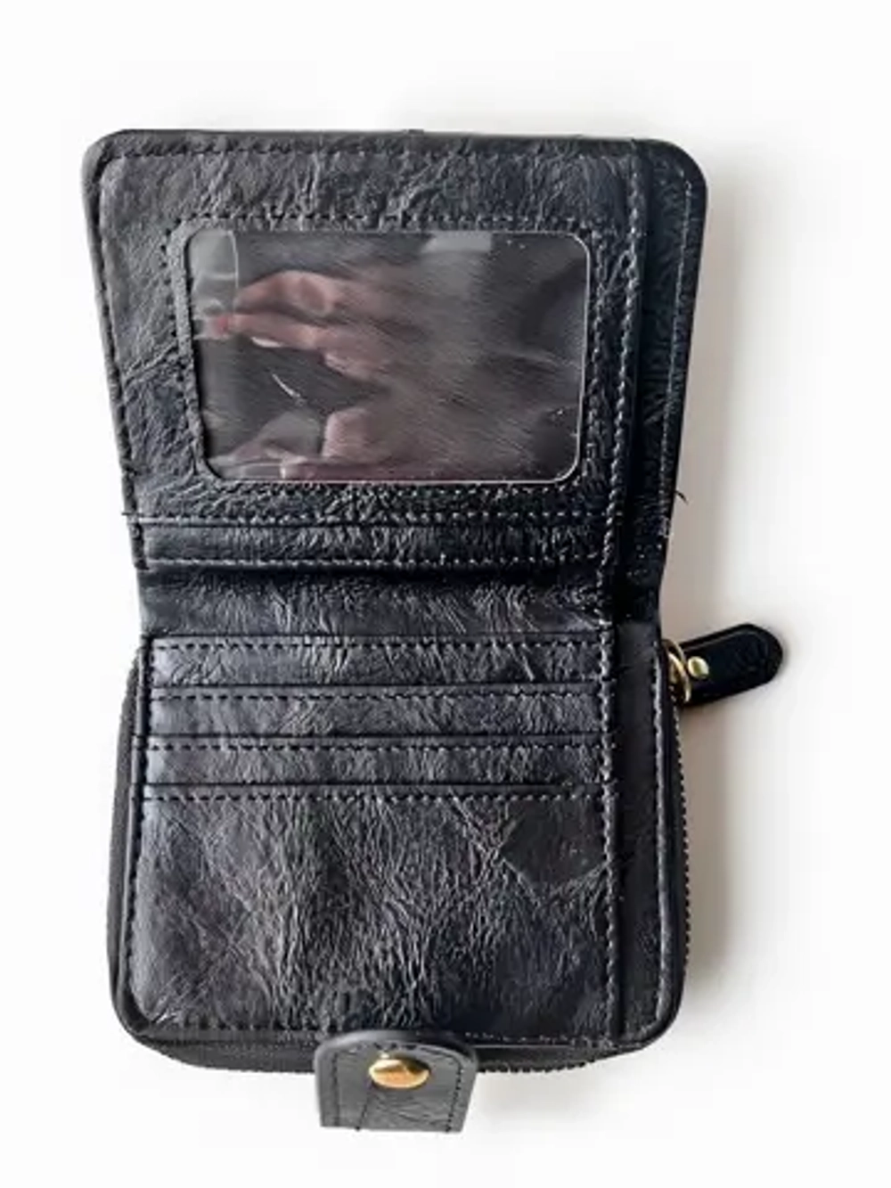 Мужской кошелек-портмоне QOZA, черный