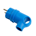 Вилка угловая с/з STEKKER, RPG16-21-442, каучук, 250В, 16A, IP44, синий 39254