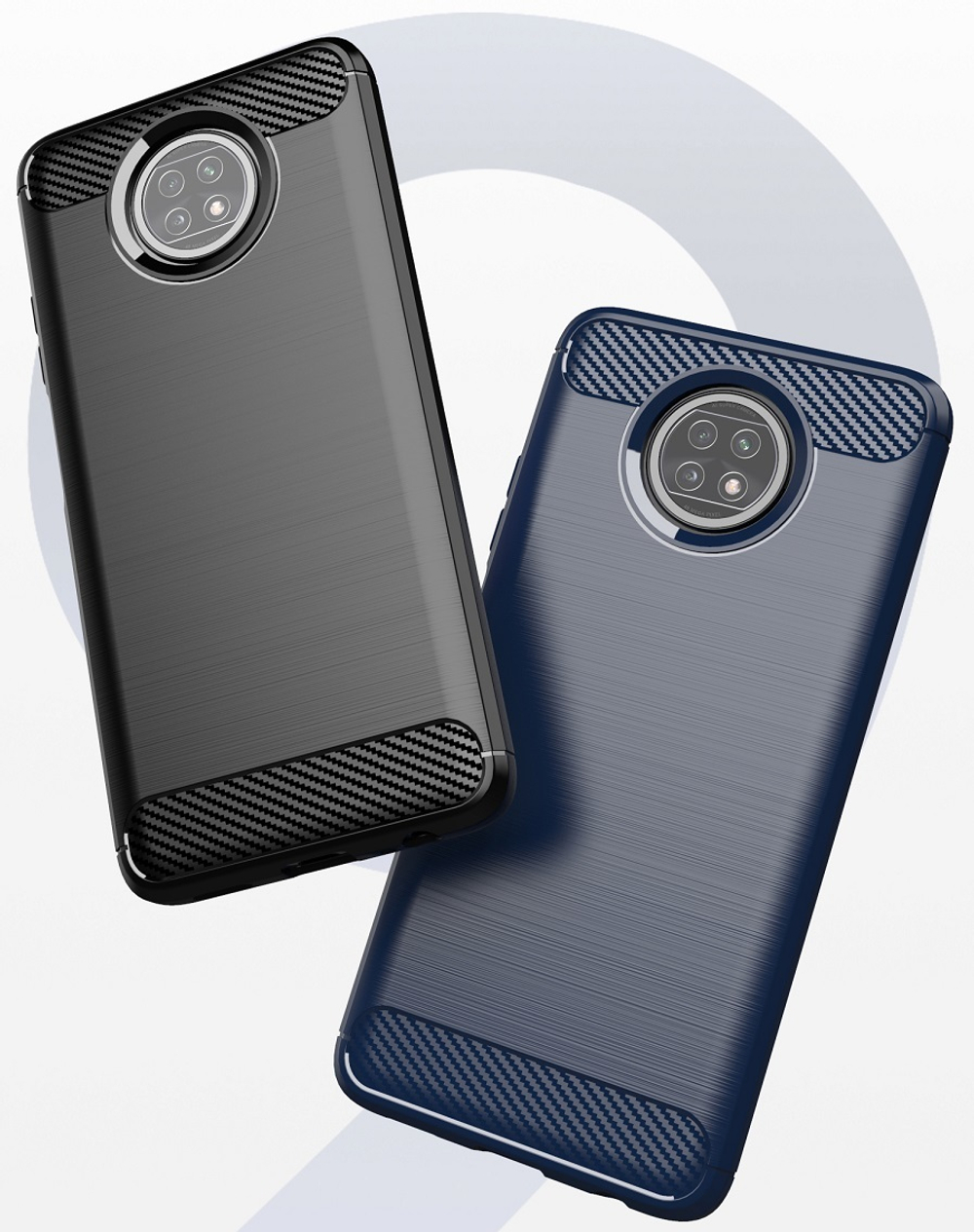 Чехол для телефона Xiaomi Redmi Note 9T, серия Carbon, темно-синий цвет от Caseport