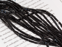 Нить бусин из агата, трубочки 4х13мм