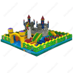 Большой надувной батут "Средневековье" 20*20*5 м
