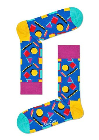 Носки унисекс Nineties Sock с геометрическими фигурами (Размер: 29) (Цвет: синий)