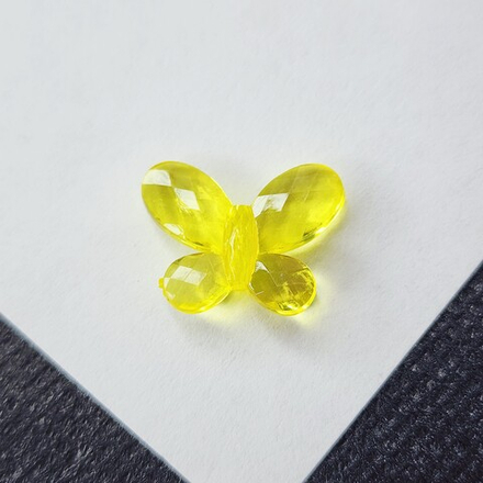 Бусина, бабочка, акрил, люсит, цветные бабочки, р-р 17мм