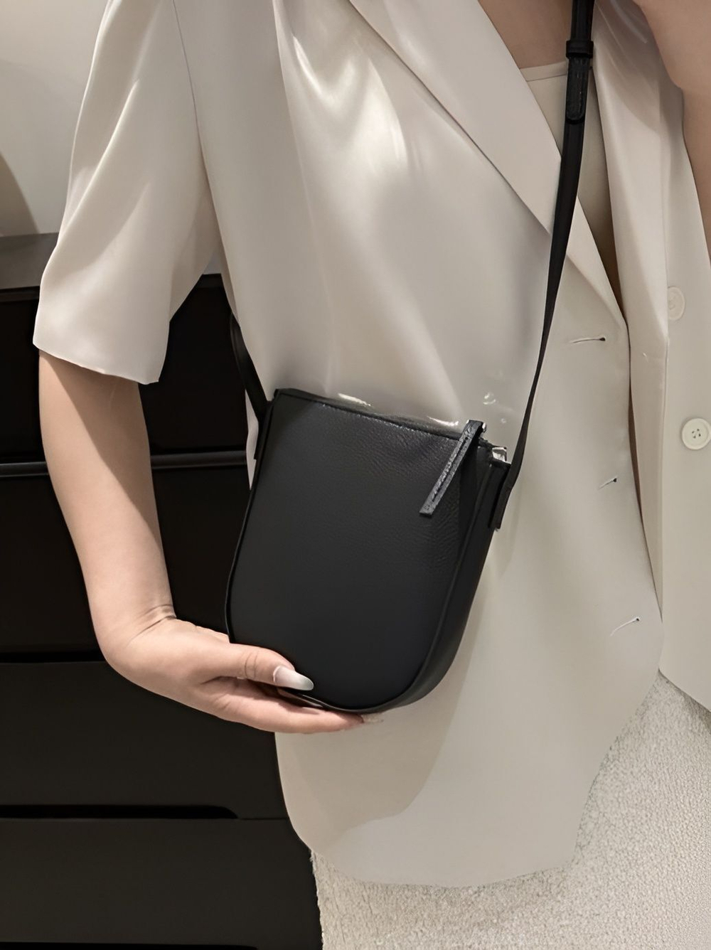 сумка женская натуральная кожа через плечо кросс боди маленькая