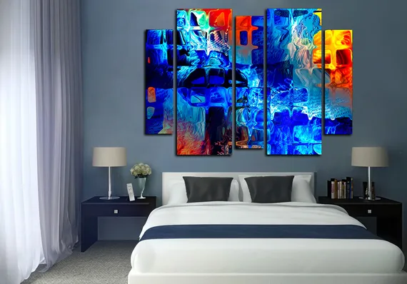 Модульная картина "Абстрактное стекло"