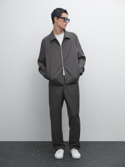 Massimo Dutti Брюки Total Look из смесовой шерсти, серый