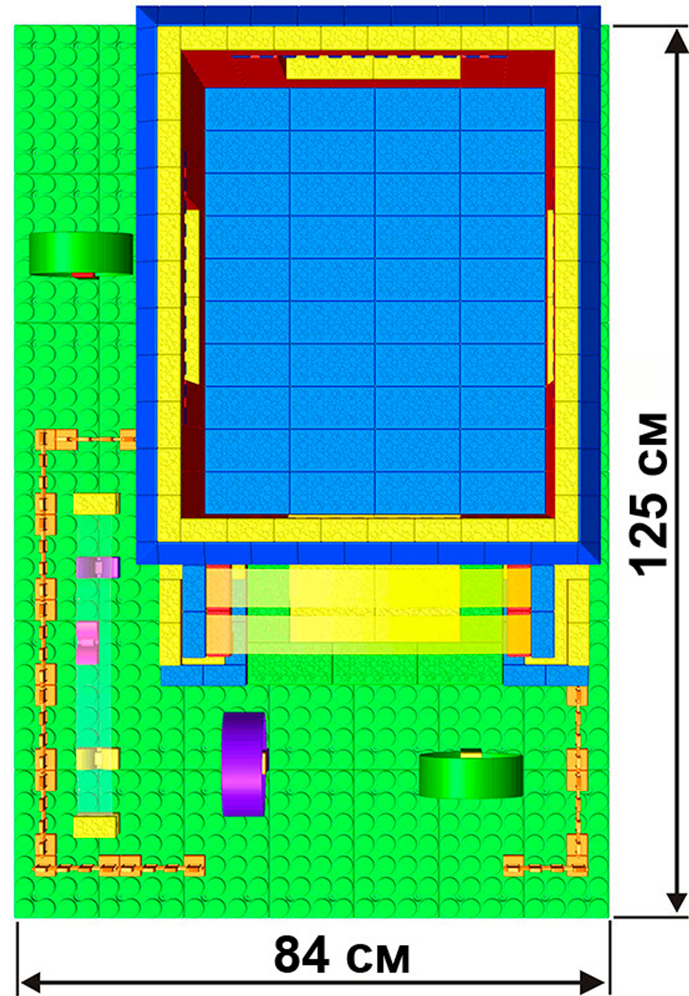 Конструктор Leco Домики GigaBloks 5"