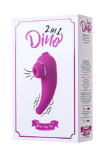 Вакуум-волновой клиторальный стимулятор и вибратор Dino (Цвет: розовый)