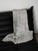 Юбка горох, плиссе, шелк, белая