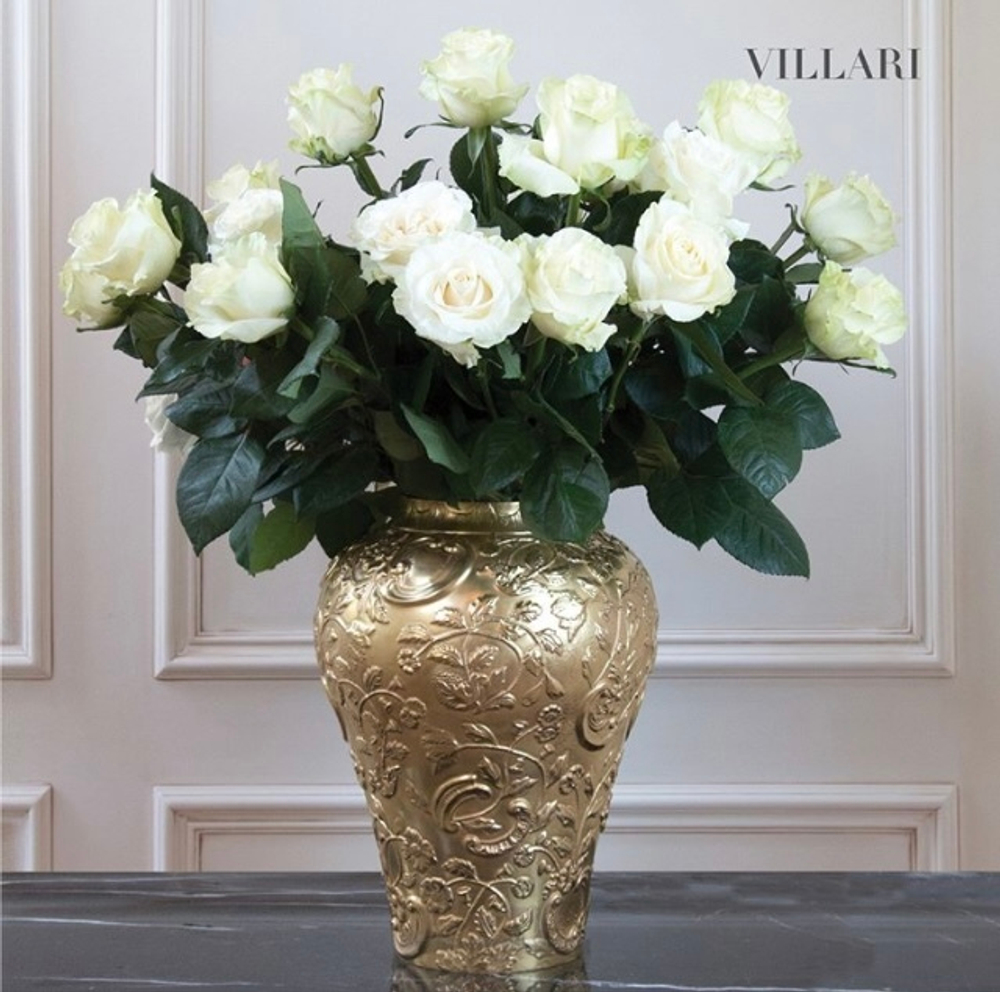 Ваза Таормина золотая Villari