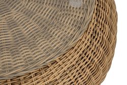"Барселона" журнальный столик из искусственного ротанга, цвет соломенный