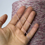 ATLAS - Ri.Go, 68% меринос, 12% люрекс, 20 % п/а; 360м/100гр; шнурок; col.22134, цвет: Розовый меланж с серебристым люрексом; S506