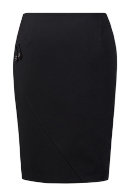 Юбка женская 1624оп-60, чёрный #369Чёр011624оп-60