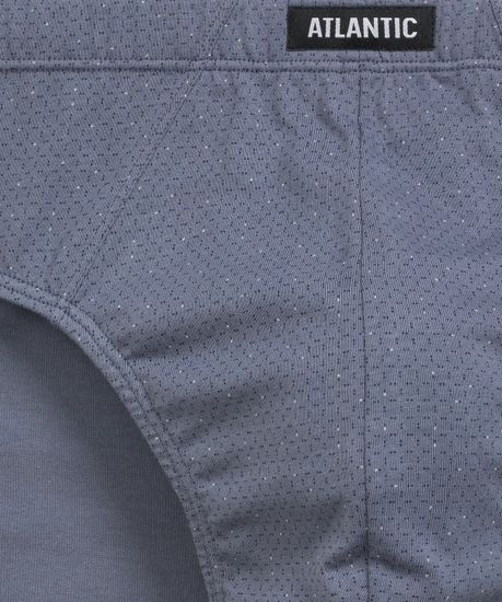 Мужские трусы (3шт) слипы классика Atlantic 3MP-182, темно-синий + бургунди + голубой