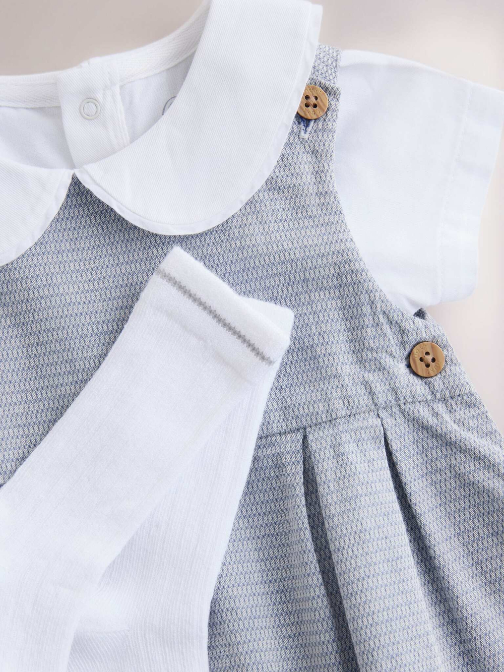 Комплект из трех предметов для малышей Next E47-401, Белый, Серый