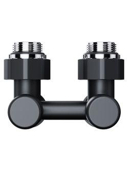 Узел нижнего подключения Royal Thermo Design угловой 1/2"х3/4" EK (черный)