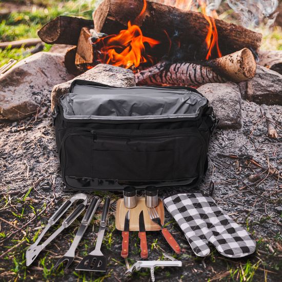 Набор аксессуаров для гриля и пикника 11 предметов с термосумкой СКАУТ СК 0719