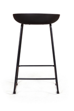 Стул полубарный Leo пластик черный
