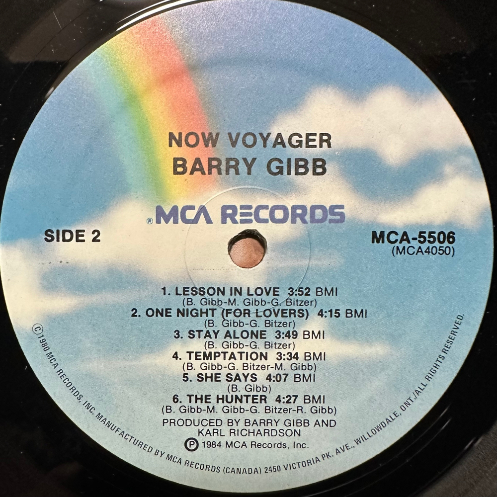 Barry Gibb - Now Voyager (Канада 1984г.)