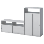 Тумба под телевизор - IKEA SPIKSMED, 97x32x157cм, серый, СПИКСМЕД ИКЕА