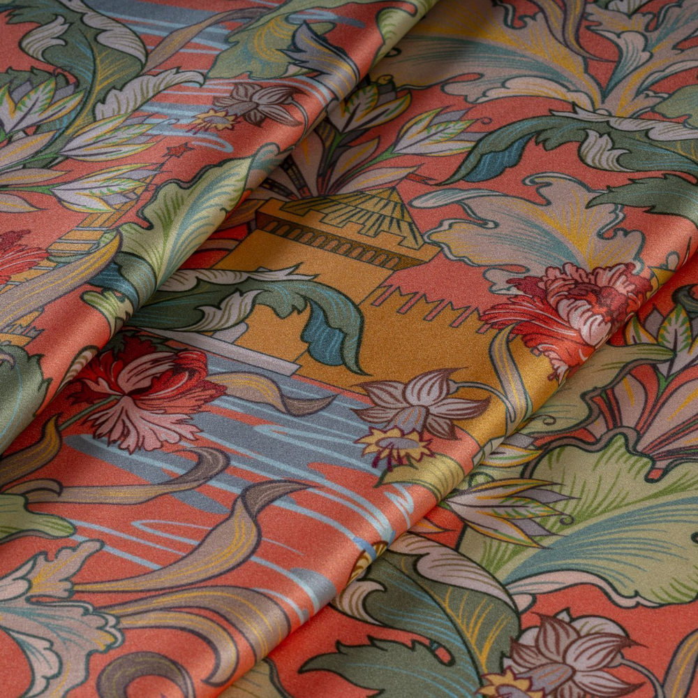 Наволочка 50x70 Mollen Рассвет розово-коралловая хлопковая