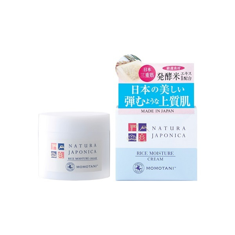 Крем для лица увлажняющий с экстрактом ферментированного риса Momotani Natura Japonica Moisture Cream 48г