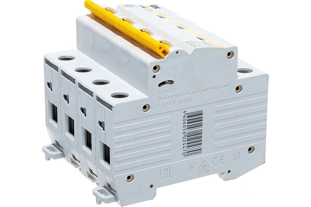 Автоматический выключатель ВА47-29 4Р 50А 4,5кА С IEK