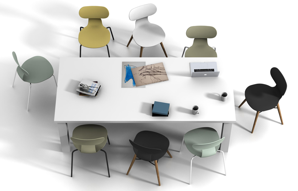 Стул пластиковый Papatya Yugo-S Wox Beech, белый