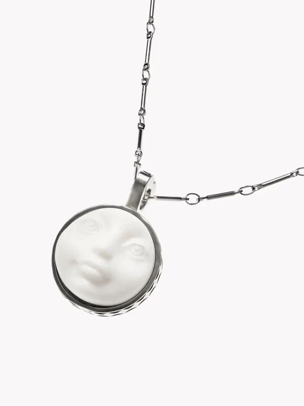 Подвеска Лица, белый фарфор