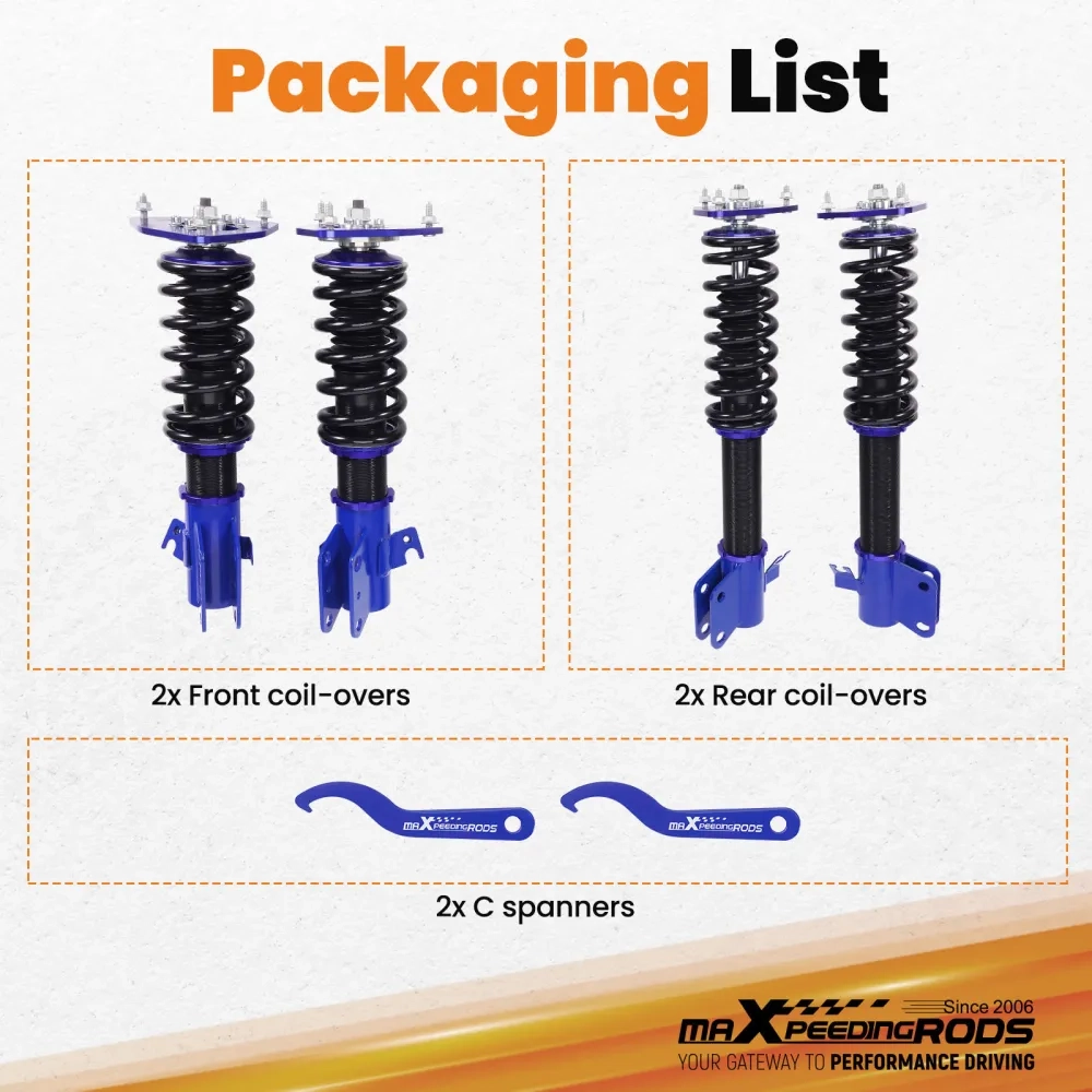 BFO Coilovers Spring Struts подходит для автомобиля Subaru Impreza WRX 03-07 compatible for Forester SG 03-08