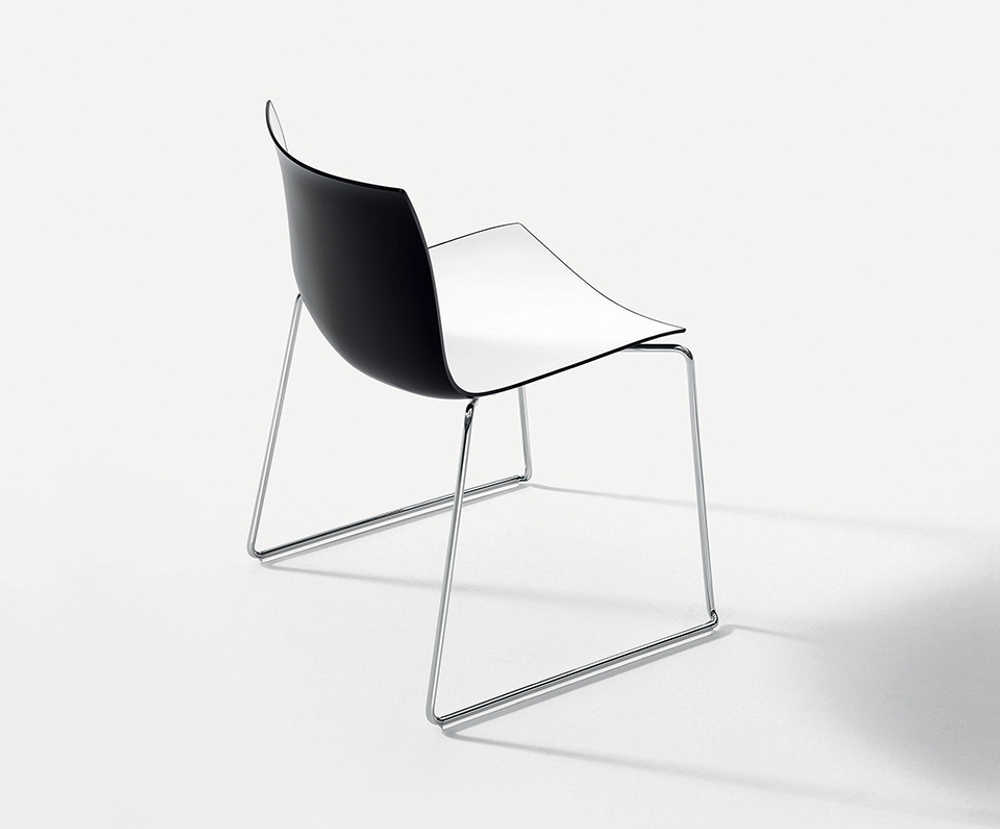 Стул Catifa 46 ARPER сталь/полипропилен/black, grey 510х560х800h