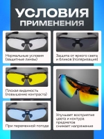 Тактические очки со сменными линзами UV фильтр с диоптриями