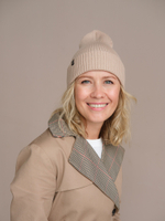 Шапка вязаная весенняя/осенняя МУЛА(Сандал)
