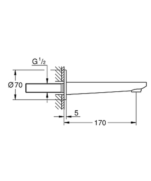 Излив для смесителя Grohe Lineare New 13383001 Хром