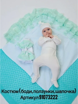 Конверт на выписку для новорожденных летний