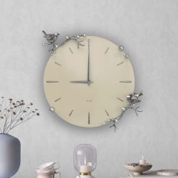 Часы настенные Терра Серый шелк Сильвер