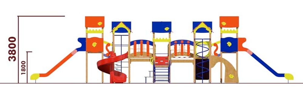 Игровой комплекс 07054.21 для детей 6-12 лет для уличной площадки