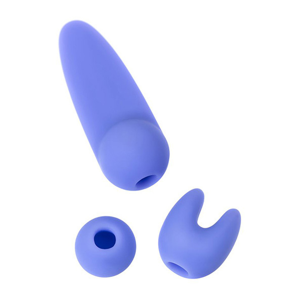 Двусторонний фиолетовый вибратор 21,6см с клиторальным стимулятором и управлением через приложение Lovense Hyphy Smart Vibrator Purple LE-15