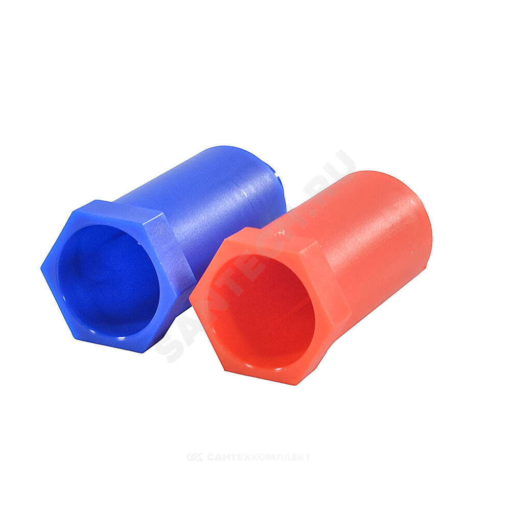 Заглушка PP-R удлиненная синяя/красная 1/2" 2 шт VALFEX 10192020 ...