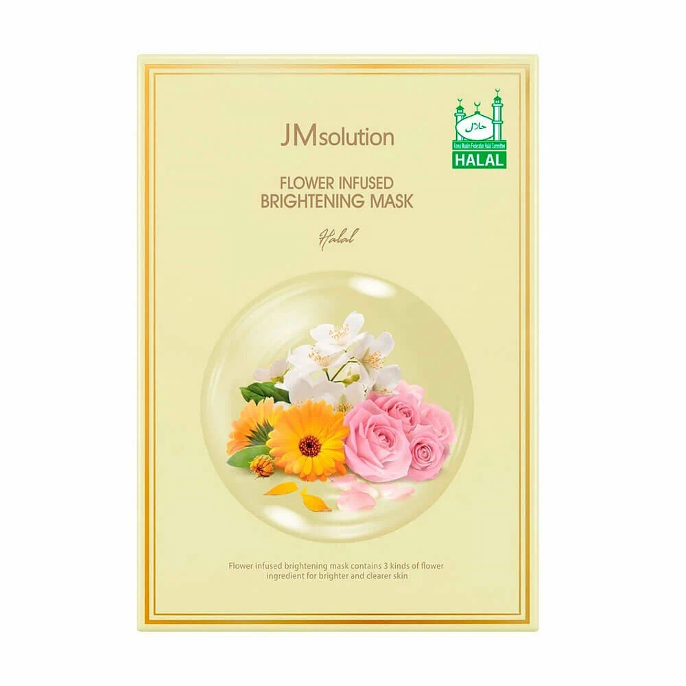 JMSolution Mask Halal Brightening Flower Infused Маска для лица осветляющая с цветочным ароматом, 28 мл