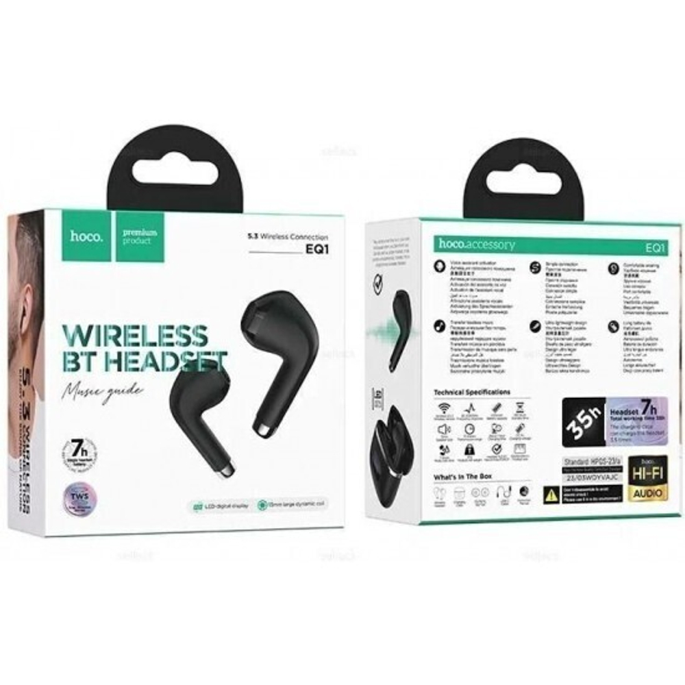 Беспроводные наушники Hoco EQ1, 013262 Черный