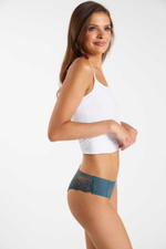 Женские трусики Tanga с кружевом (Размер: L) (Цвет: коричневый)