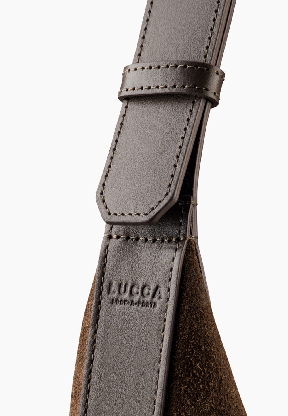 Кроссбоди VALENTINA замша трюфель