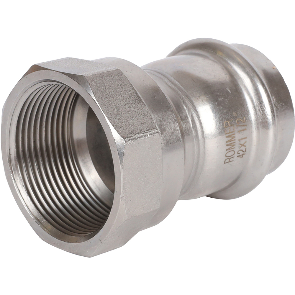 ROMMER Переходник с ВР 42x1 1/2" из нержавеющей стали прессовой