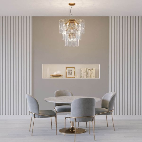 Умная подвесная люстра со стеклянными плафонами Claire