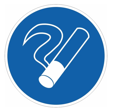 Знак-табличка M 15 "Курить здесь" 150х150 мм  квадратный из пластика 2-5 мм  1 шт