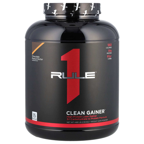 Rule One Proteins, Clean Gainer, со вкусом шоколада и арахисовой пасты, 2,18 кг (4,80 фунта)