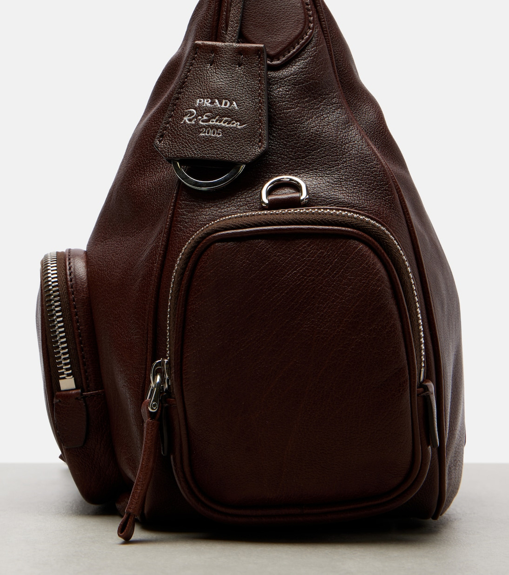 Сумка Prada Medium Leather Shoulder "Brown"