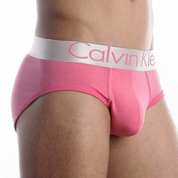 Мужские брифы розовые из модала Calvin Klein Steel Modal